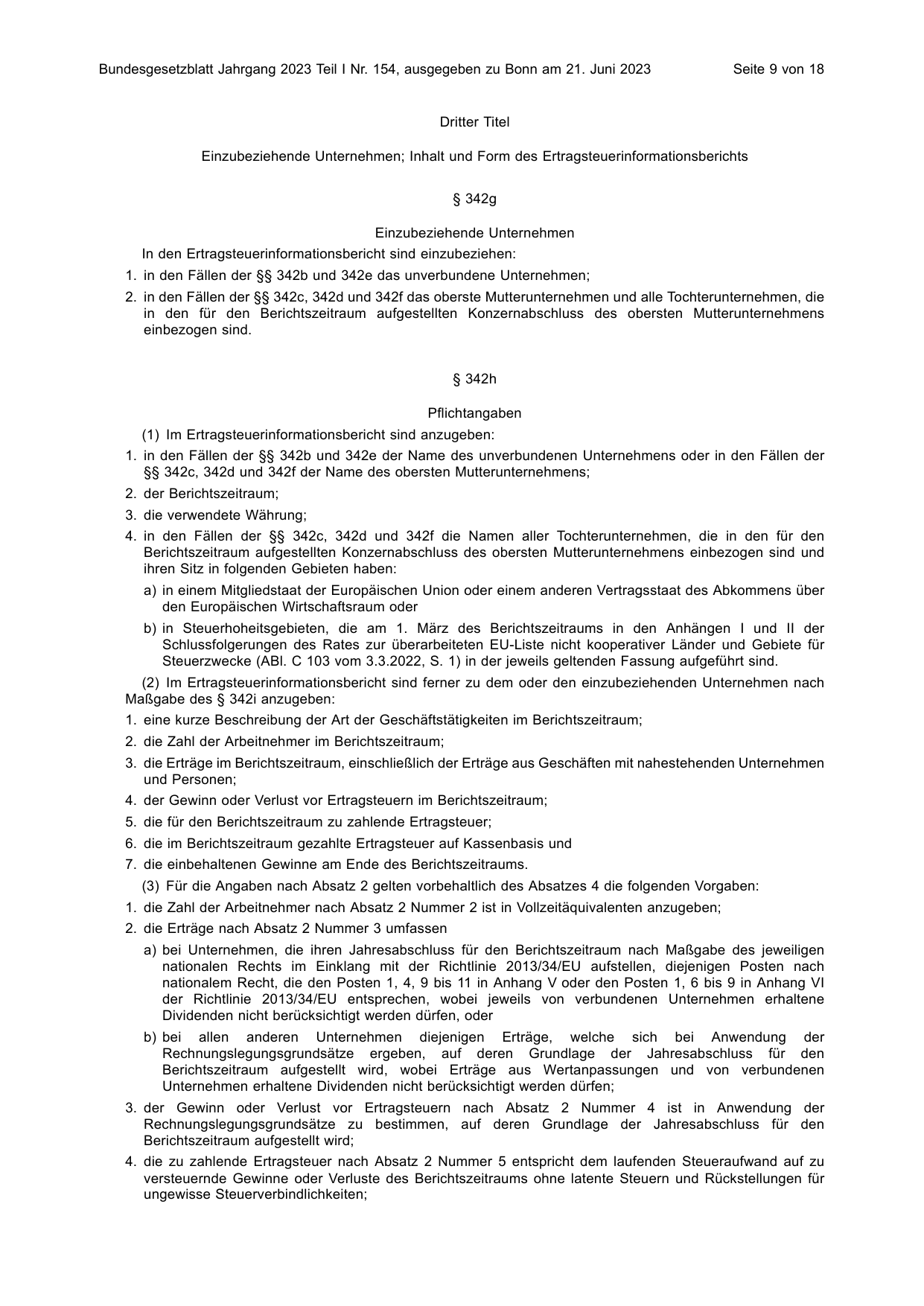 BGBl. 2023, Seite 9 — Originalseite als Abbildung
