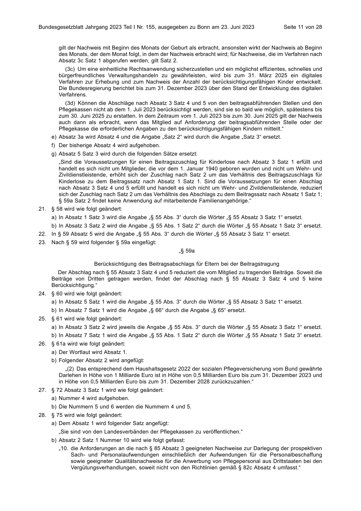BGBl. 2023, Seite 11 — Originalseite als Abbildung