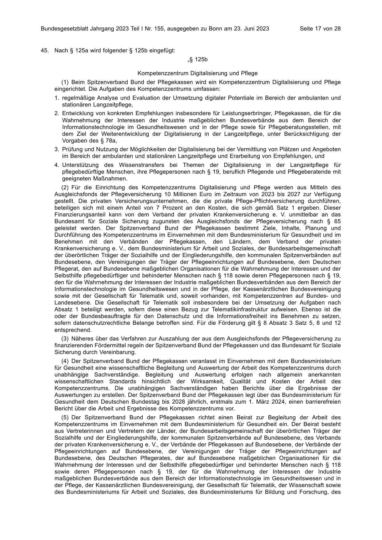 BGBl. 2023, Seite 17 — Originalseite als Abbildung