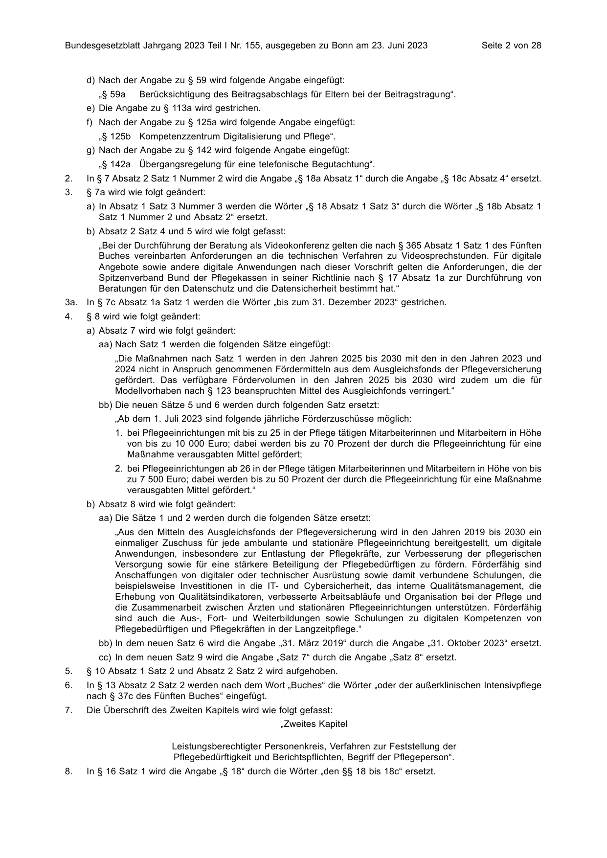 BGBl. 2023, Seite 2 — Originalseite als Abbildung