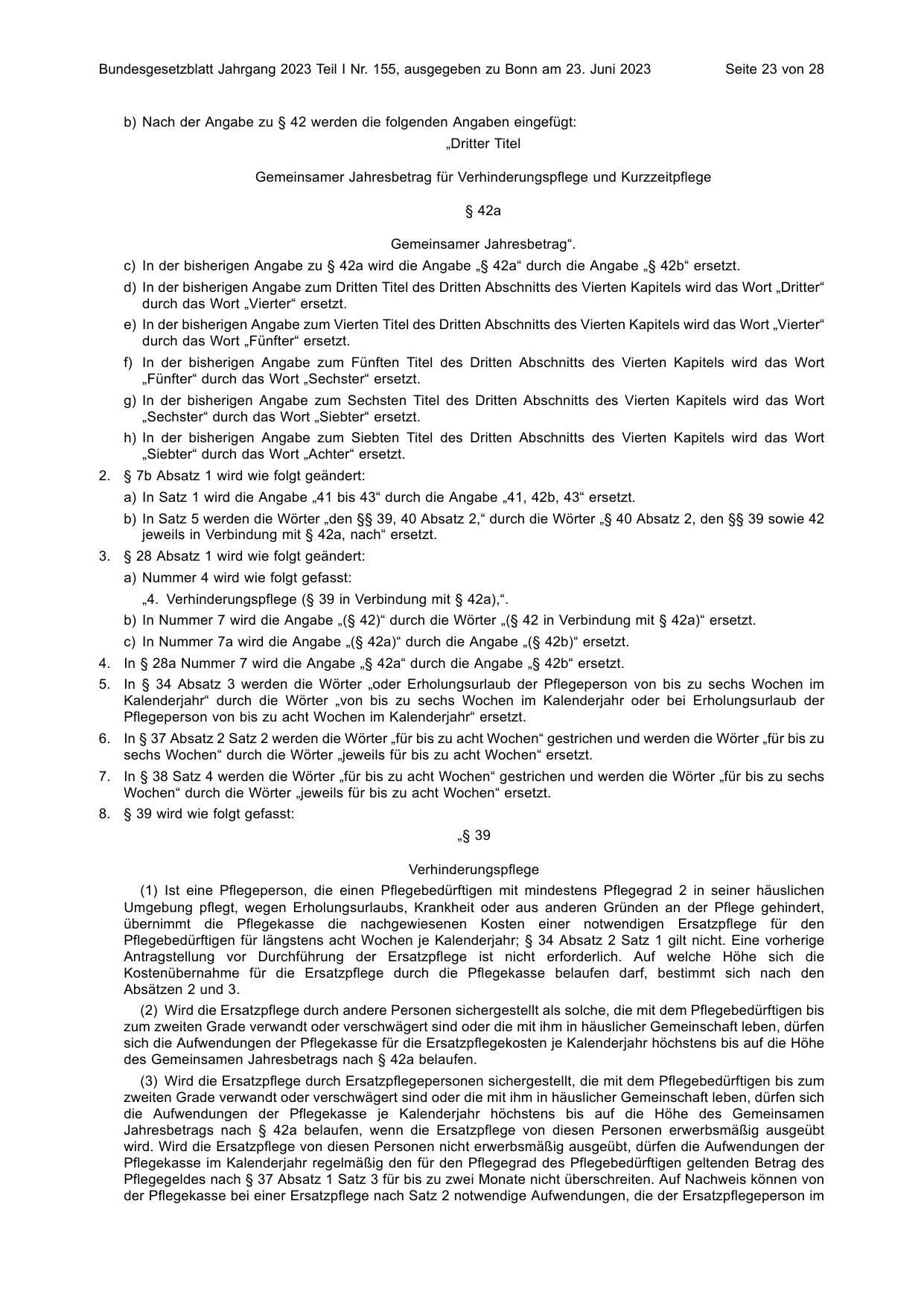 BGBl. 2023, Seite 23 — Originalseite als Abbildung