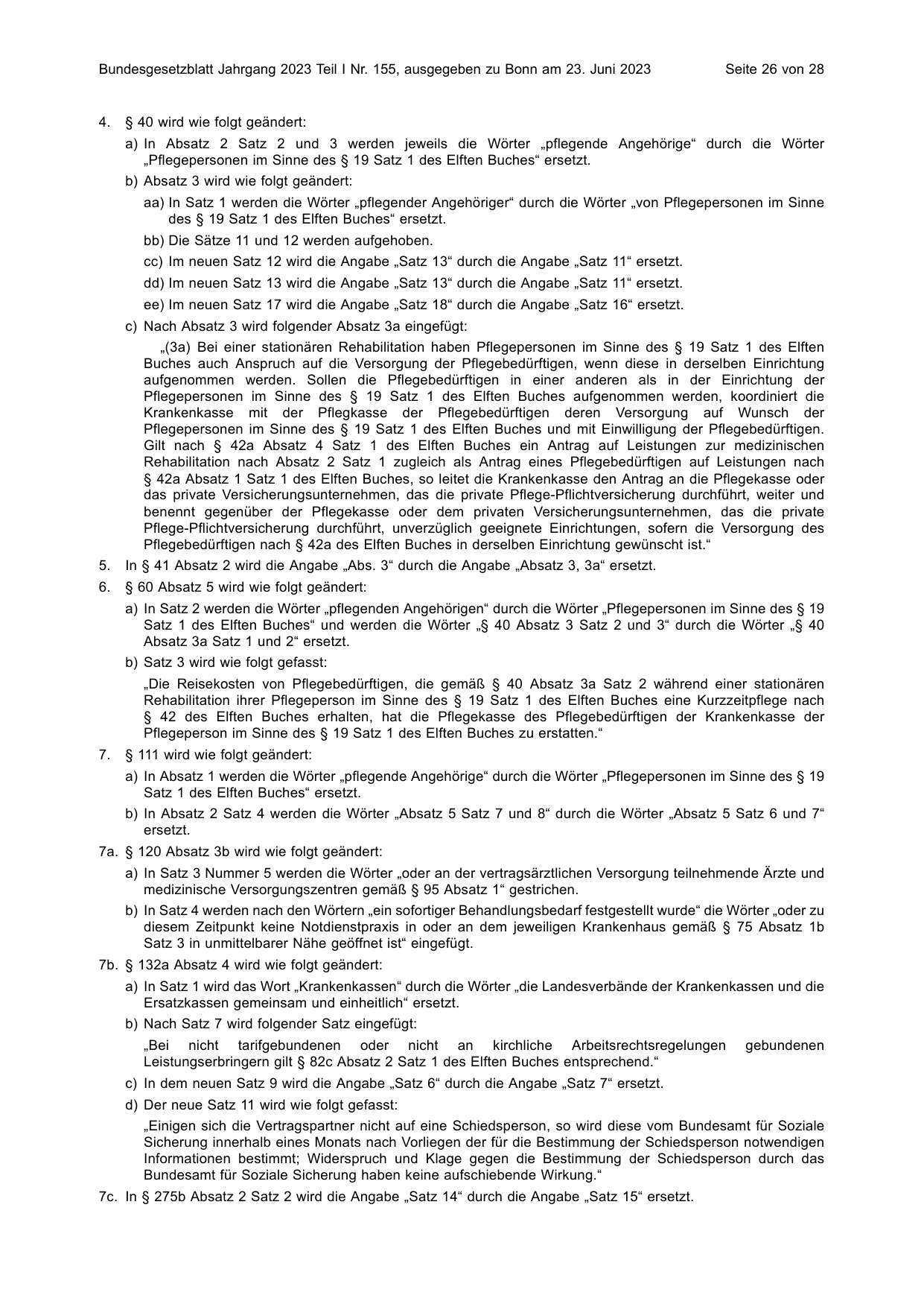 BGBl. 2023, Seite 26 — Originalseite als Abbildung