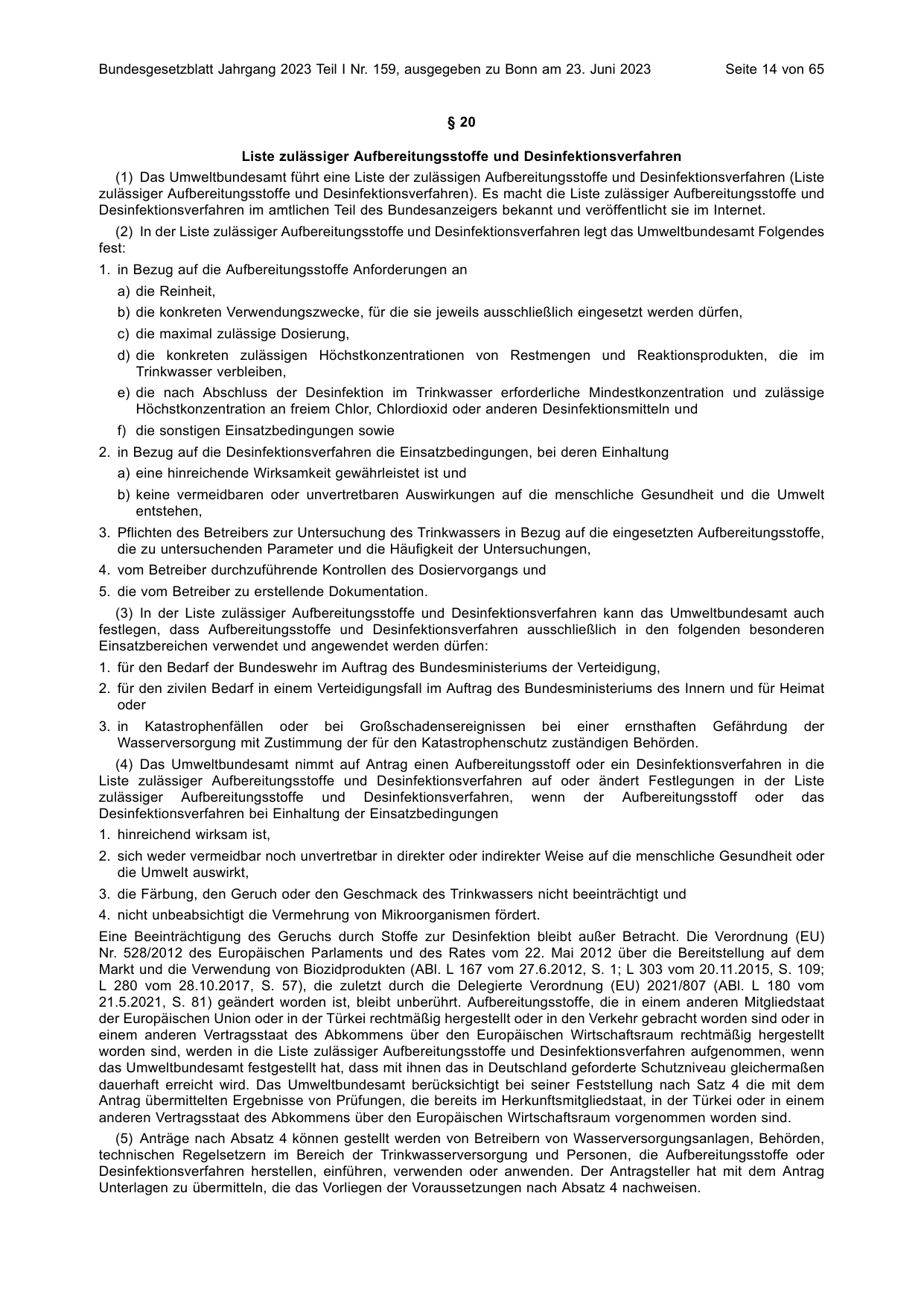 BGBl. 2023, Seite 14 — Originalseite als Abbildung