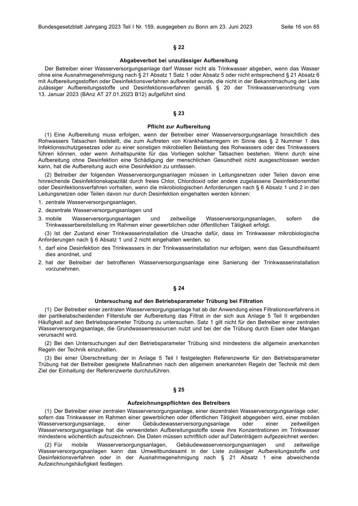 BGBl. 2023, Seite 16 — Originalseite als Abbildung