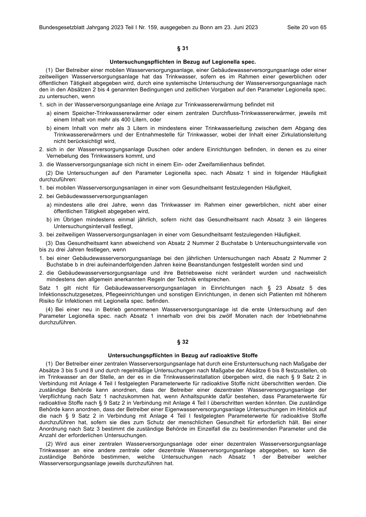 BGBl. 2023, Seite 20 — Originalseite als Abbildung