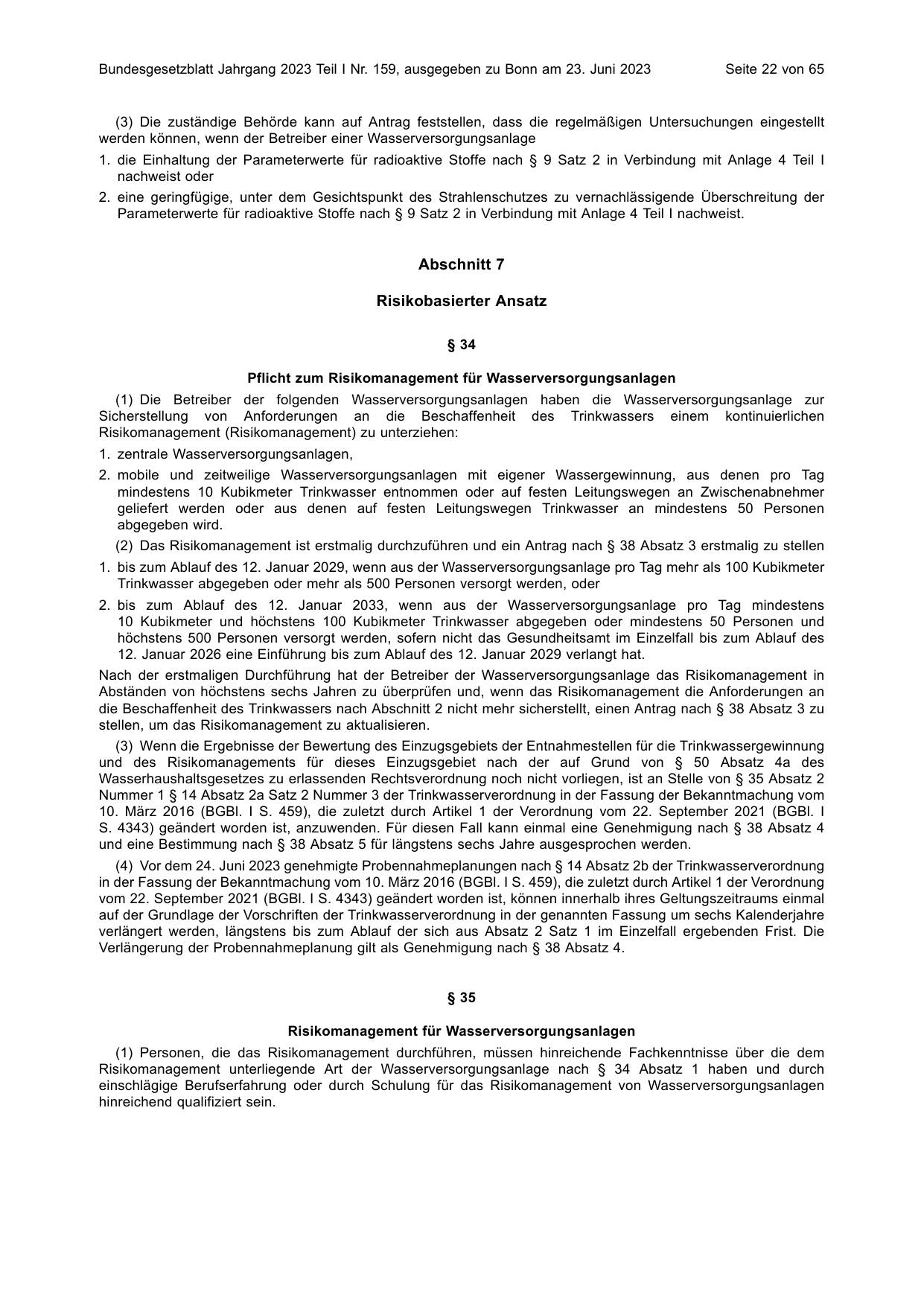 BGBl. 2023, Seite 22 — Originalseite als Abbildung
