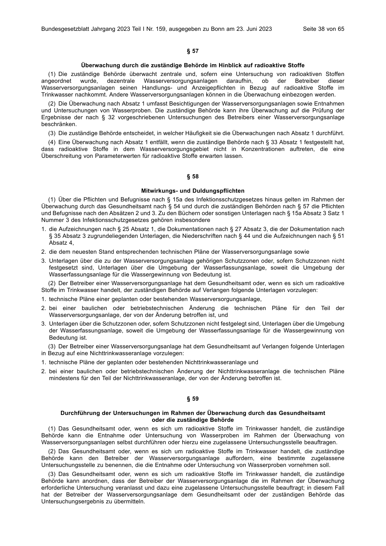 BGBl. 2023, Seite 38 — Originalseite als Abbildung