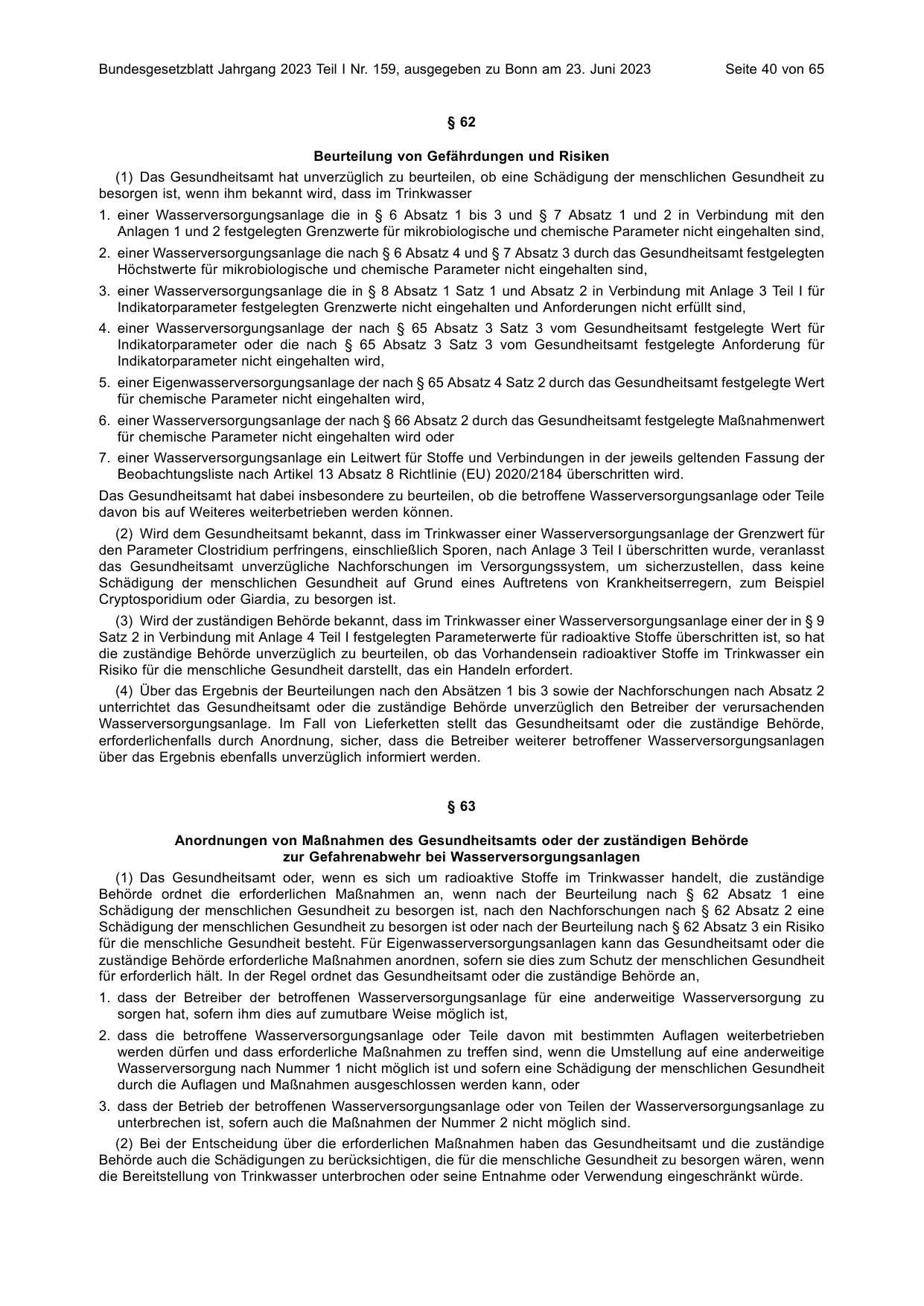 BGBl. 2023, Seite 40 — Originalseite als Abbildung