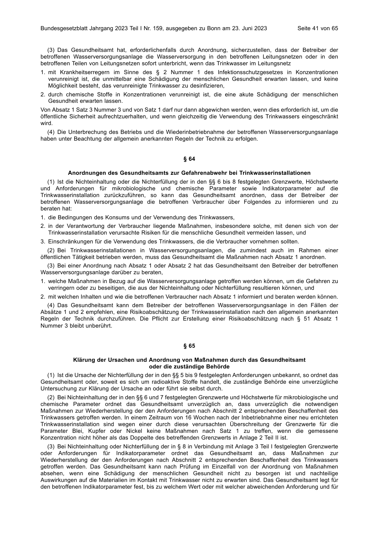 BGBl. 2023, Seite 41 — Originalseite als Abbildung