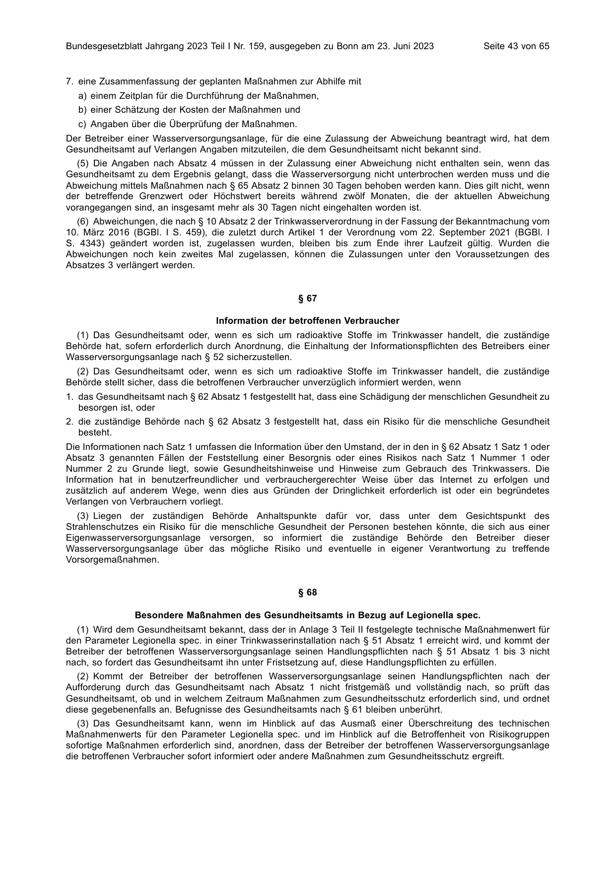 BGBl. 2023, Seite 43 — Originalseite als Abbildung