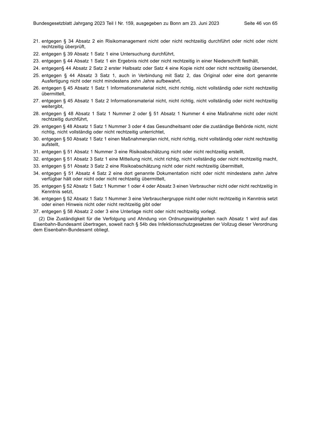 BGBl. 2023, Seite 46 — Originalseite als Abbildung