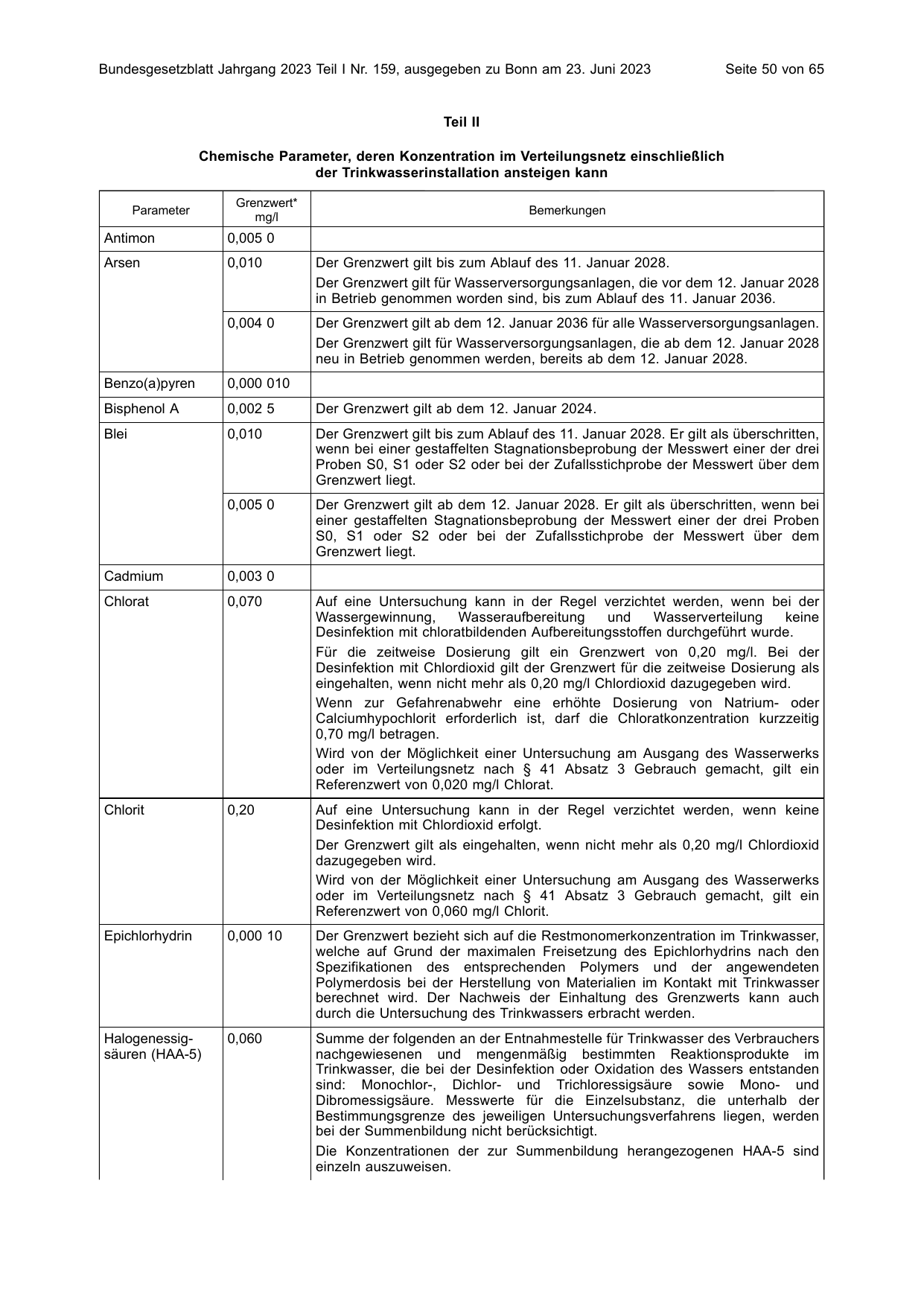 BGBl. 2023, Seite 50 — Originalseite als Abbildung