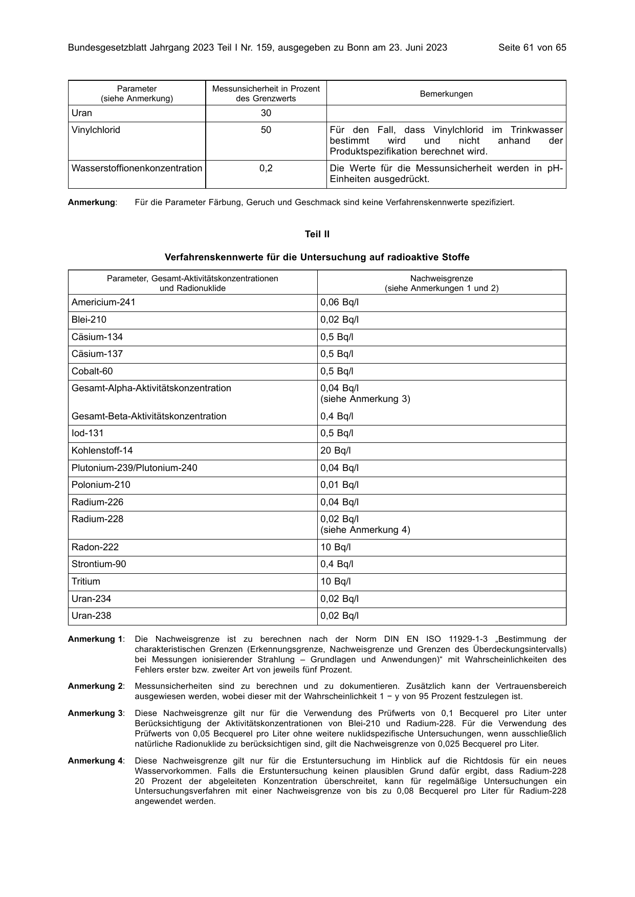 BGBl. 2023, Seite 61 — Originalseite als Abbildung