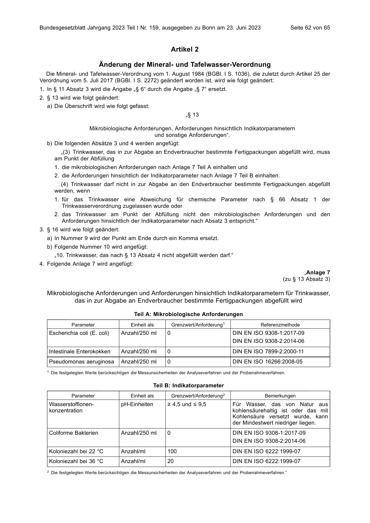 BGBl. 2023, Seite 62 — Originalseite als Abbildung