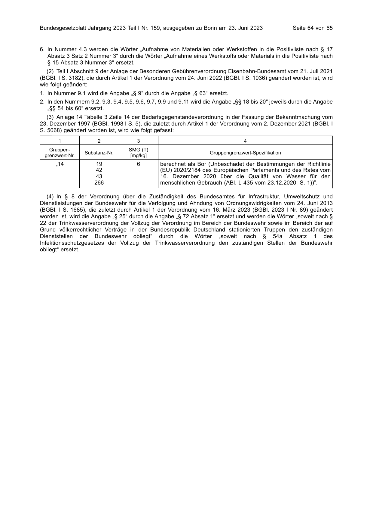 BGBl. 2023, Seite 64 — Originalseite als Abbildung