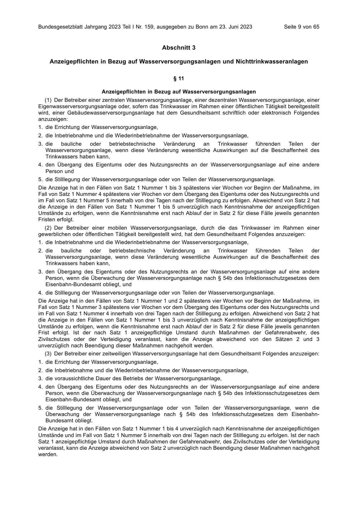 BGBl. 2023, Seite 9 — Originalseite als Abbildung