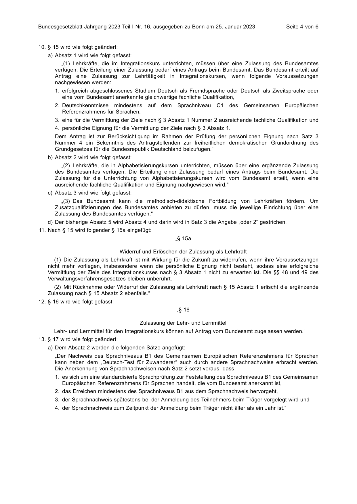 BGBl. 2023, Seite 4 — Originalseite als Abbildung