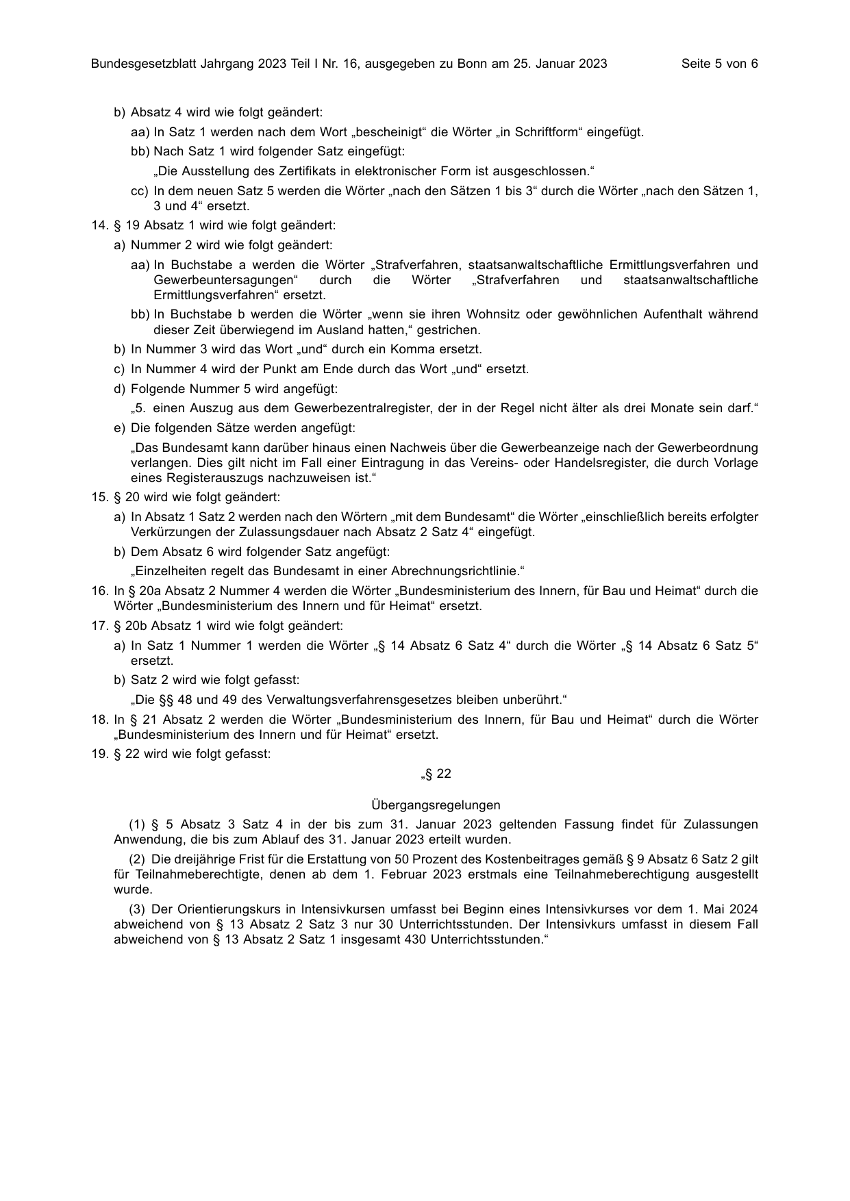 BGBl. 2023, Seite 5 — Originalseite als Abbildung