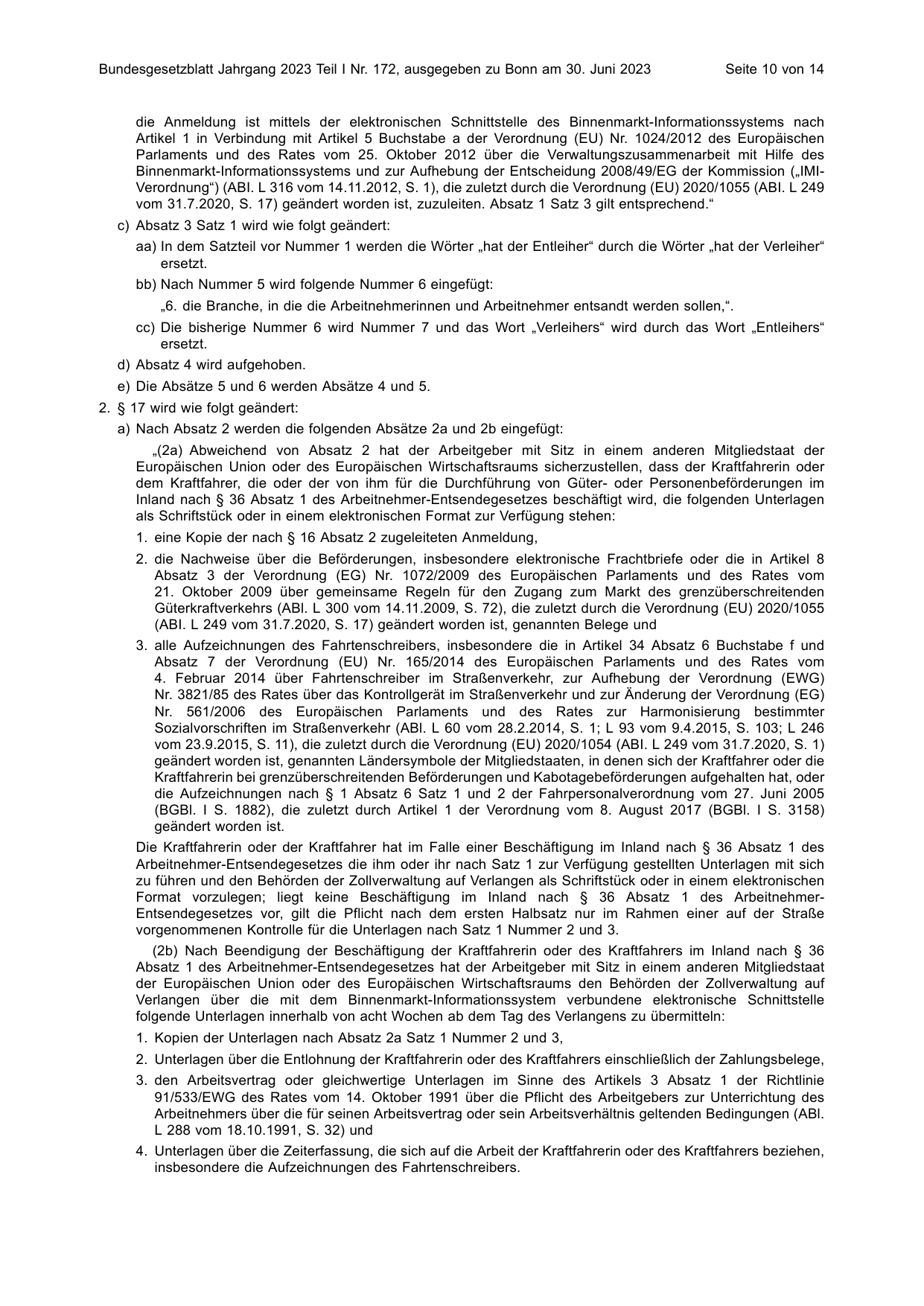 BGBl. 2023, Seite 10 — Originalseite als Abbildung