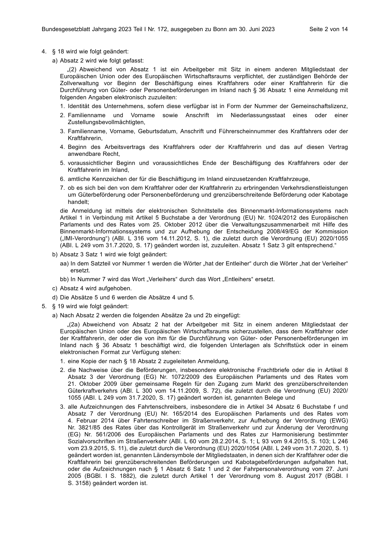 BGBl. 2023, Seite 2 — Originalseite als Abbildung