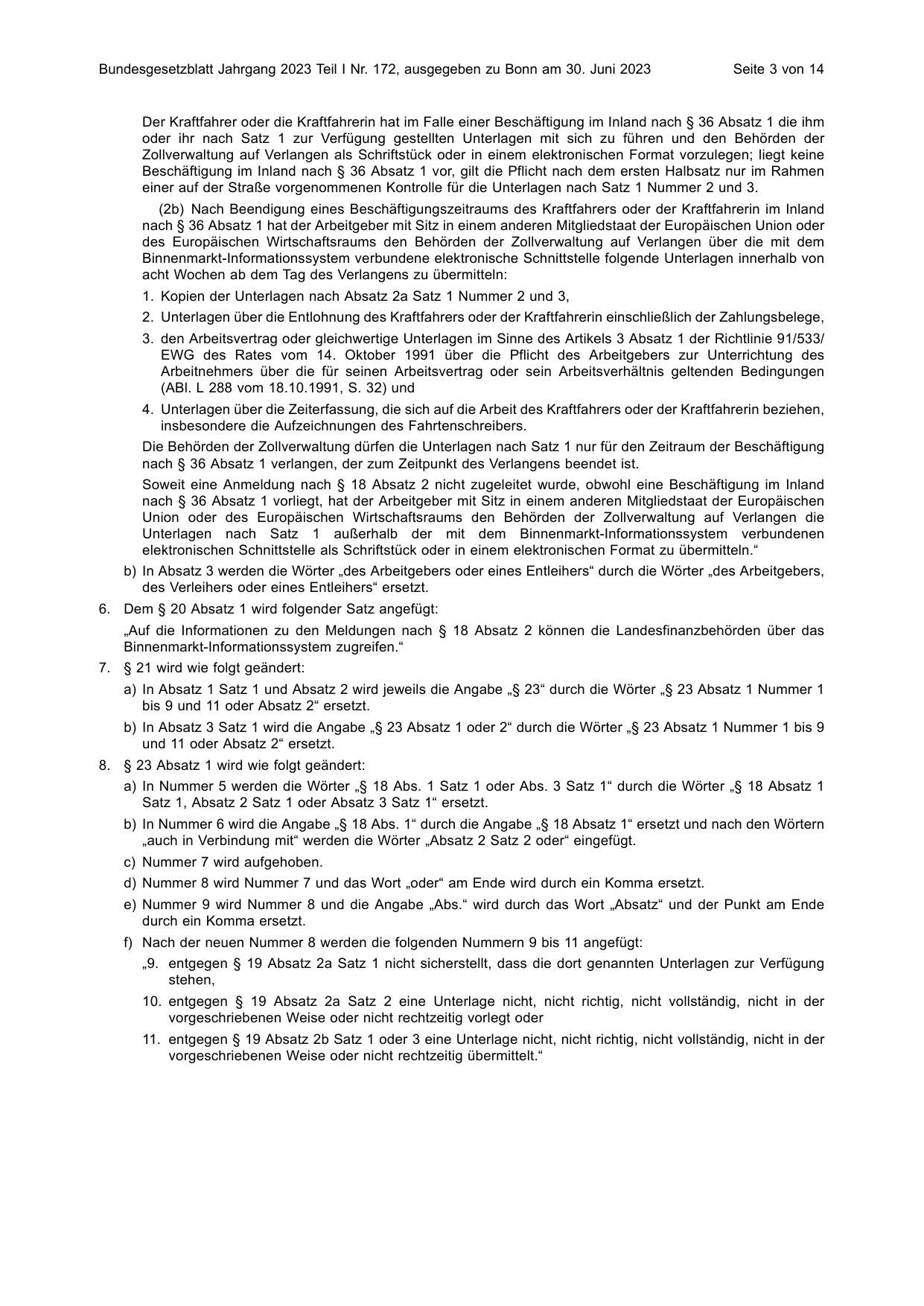 BGBl. 2023, Seite 3 — Originalseite als Abbildung
