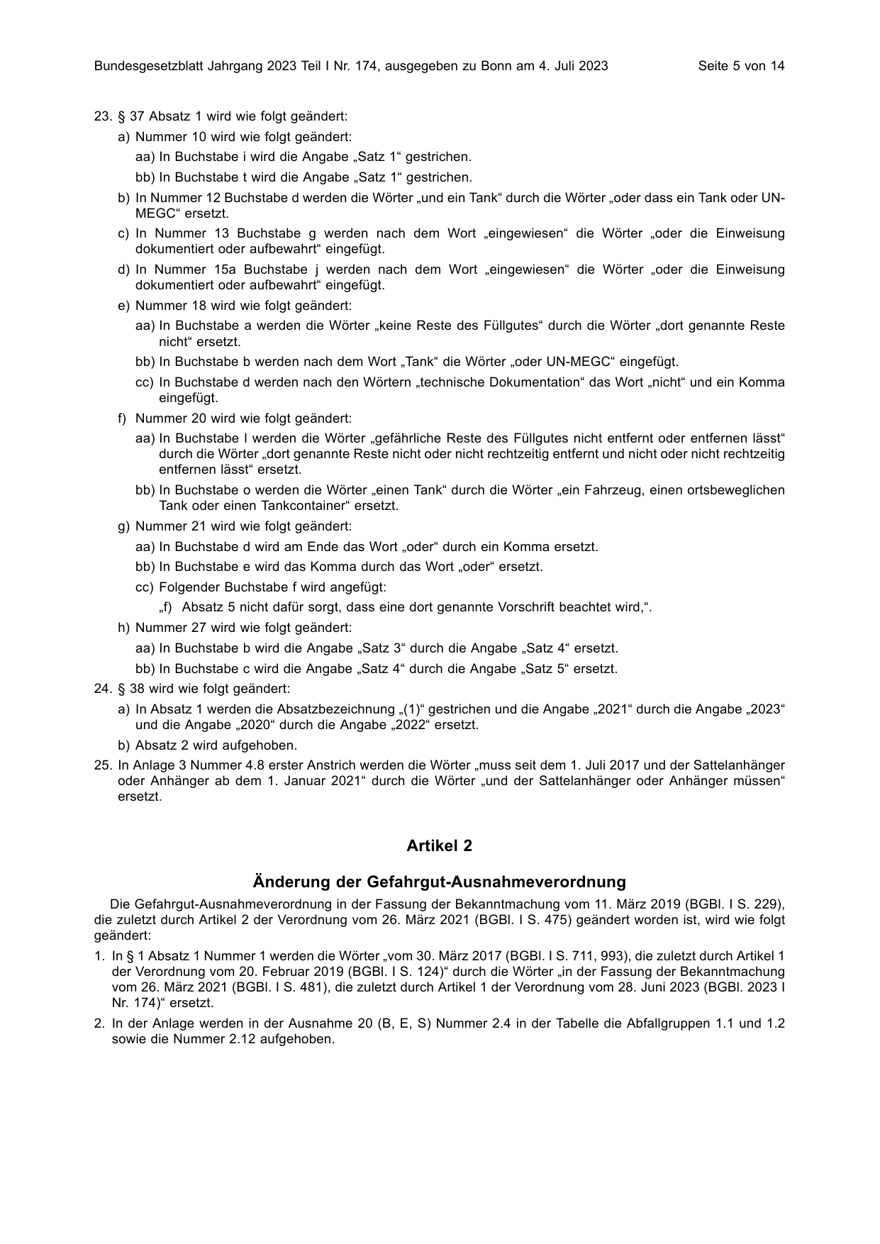 BGBl. 2023, Seite 5 — Originalseite als Abbildung