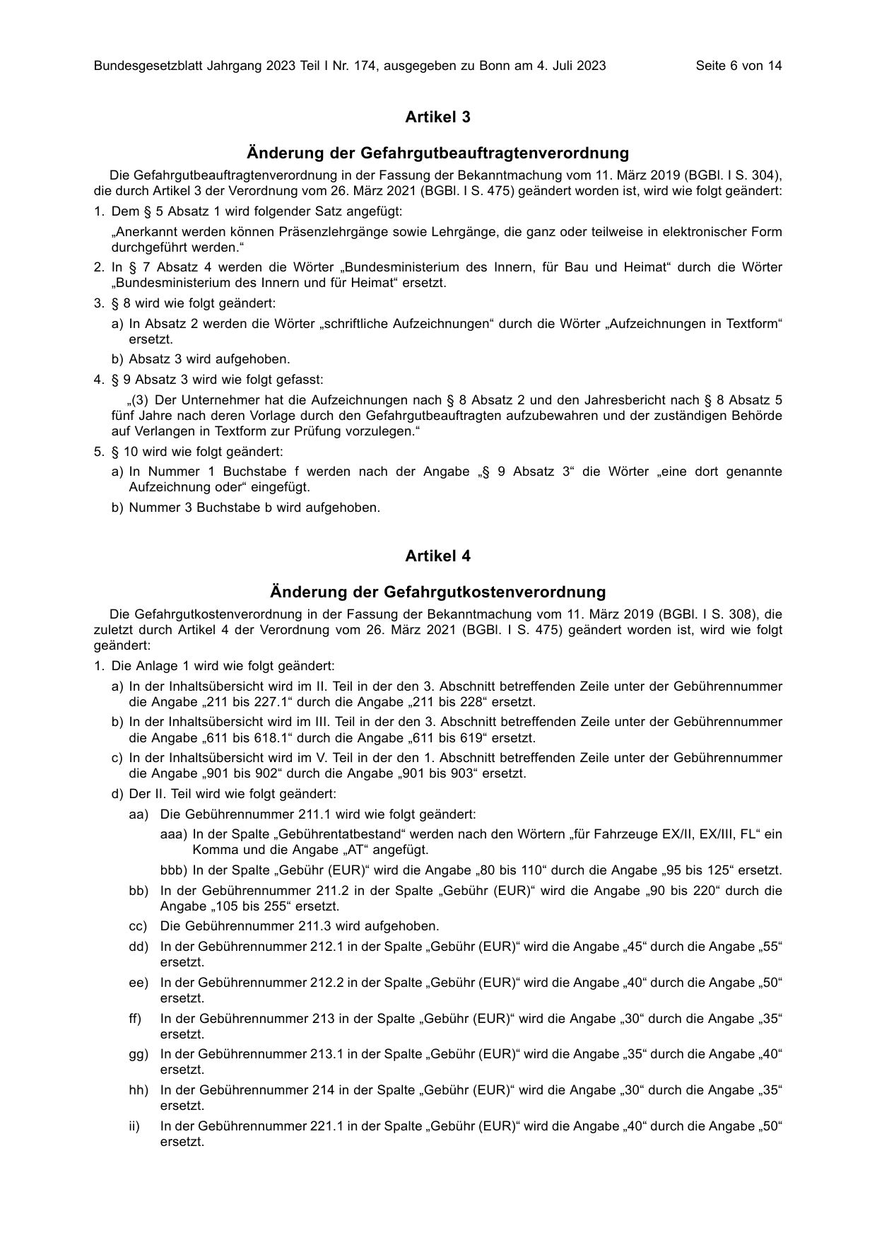 BGBl. 2023, Seite 6 — Originalseite als Abbildung
