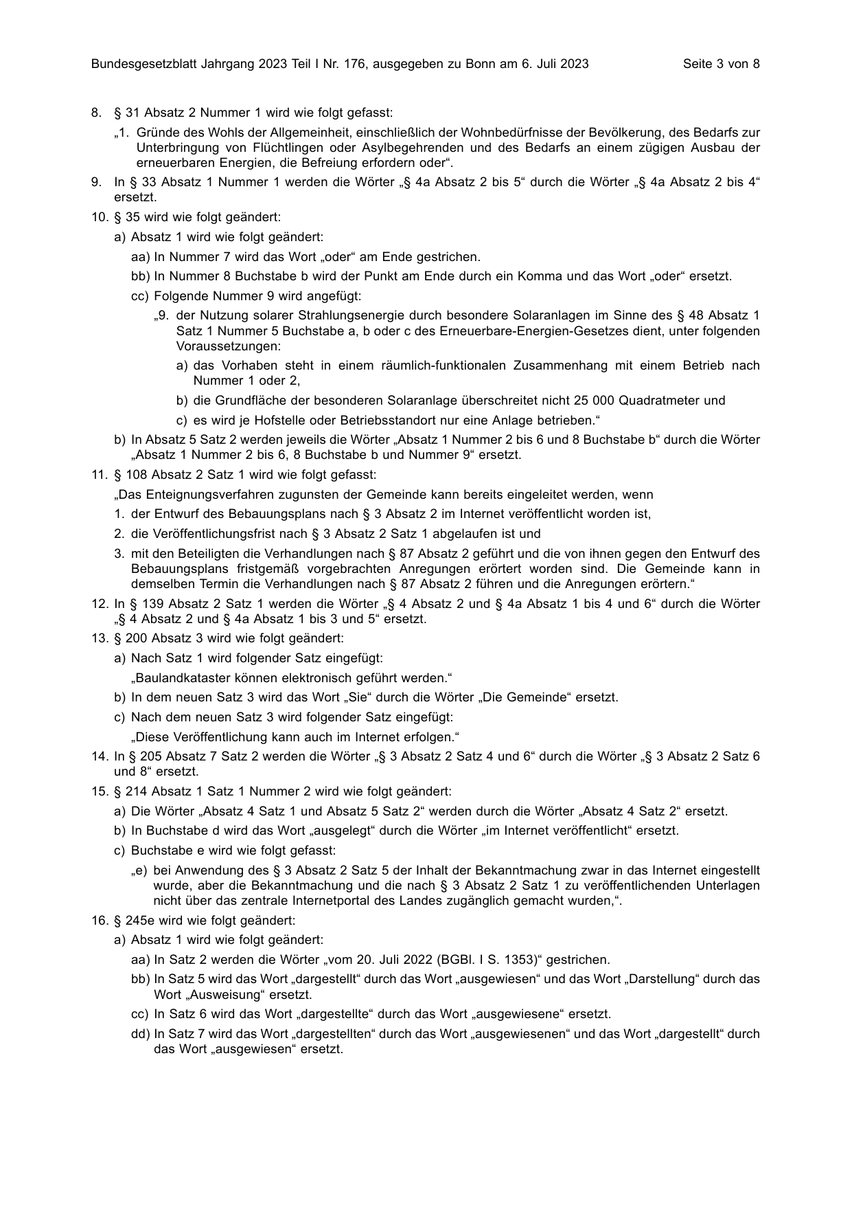 BGBl. 2023, Seite 3 — Originalseite als Abbildung