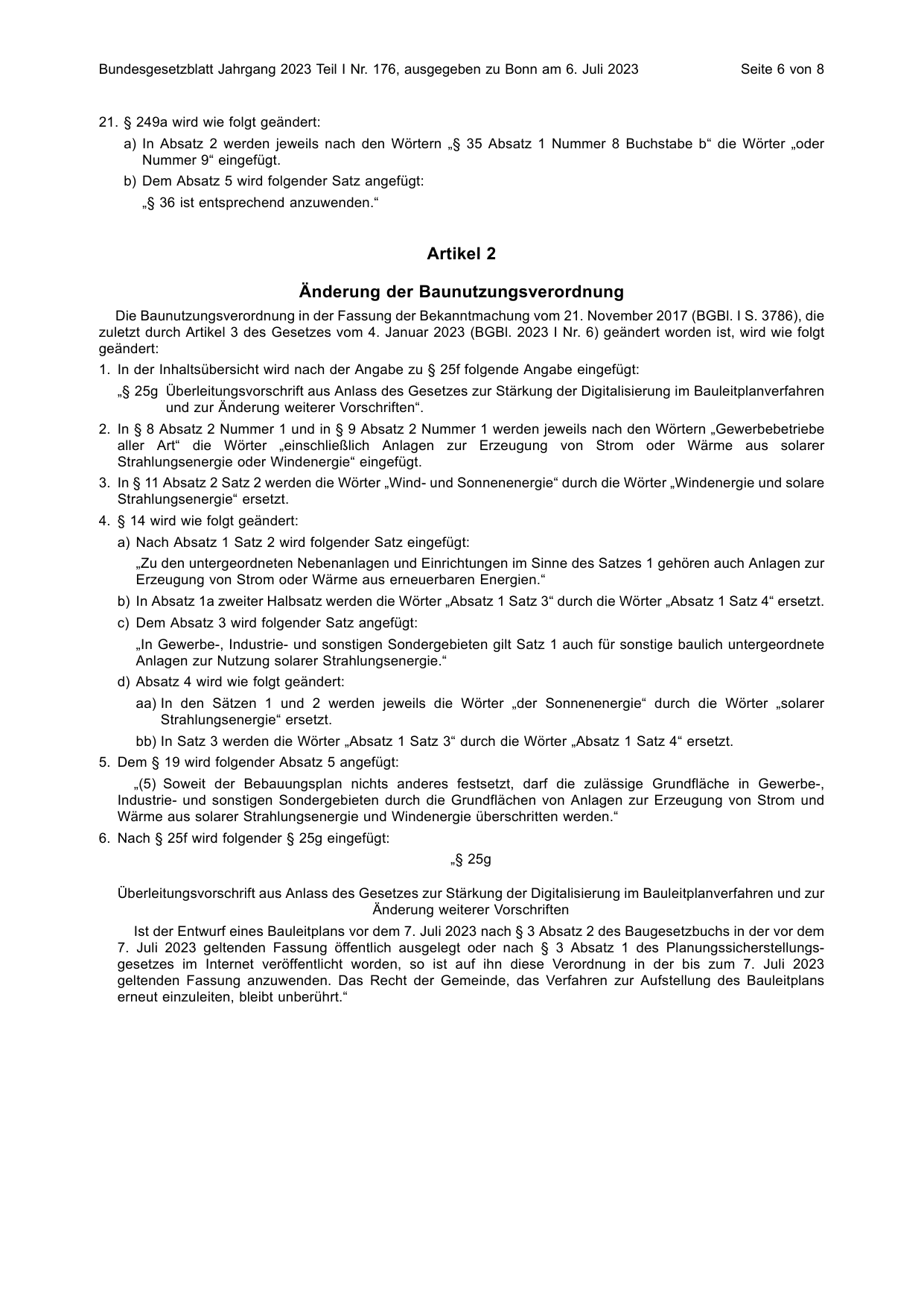 BGBl. 2023, Seite 6 — Originalseite als Abbildung