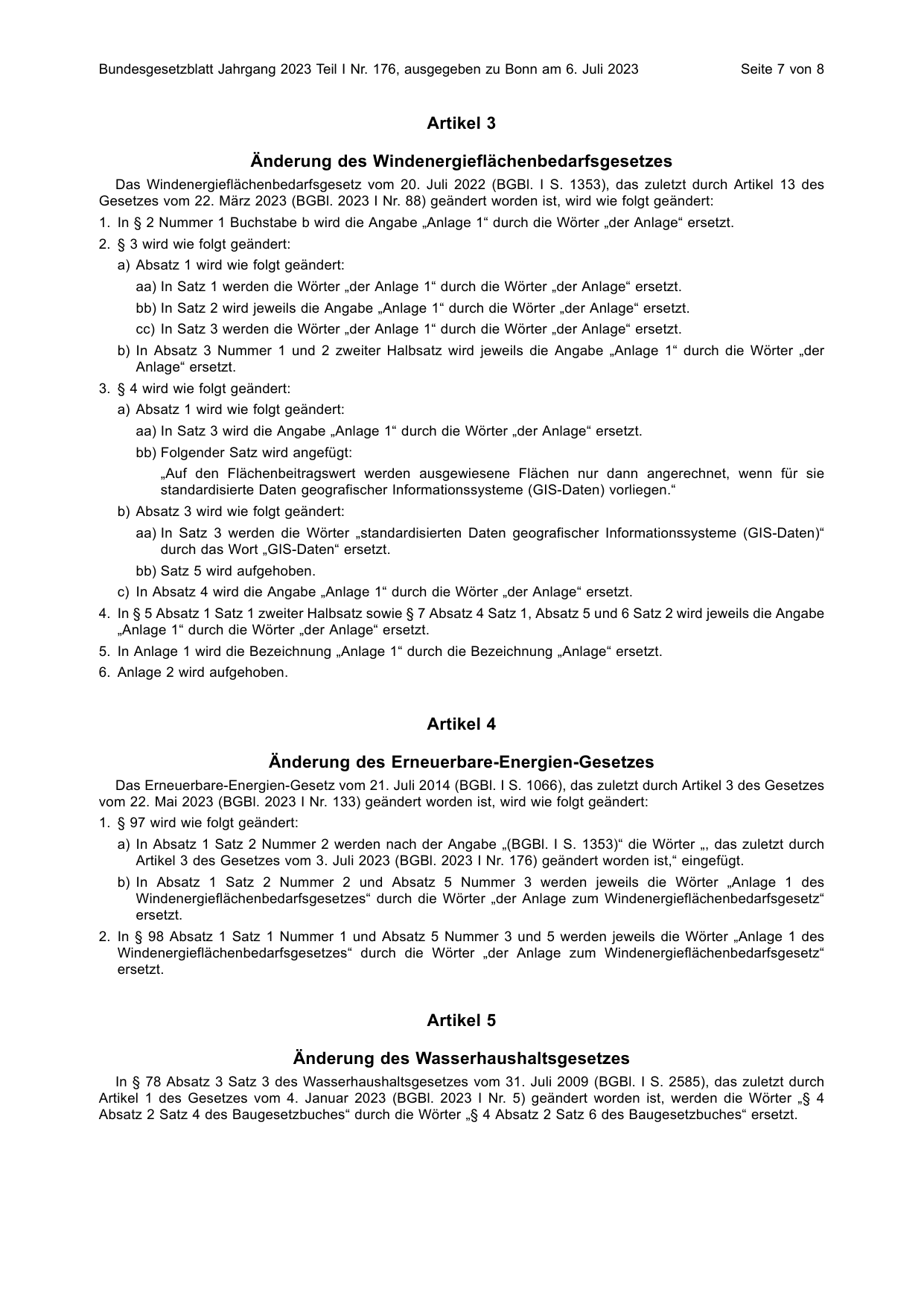 BGBl. 2023, Seite 7 — Originalseite als Abbildung