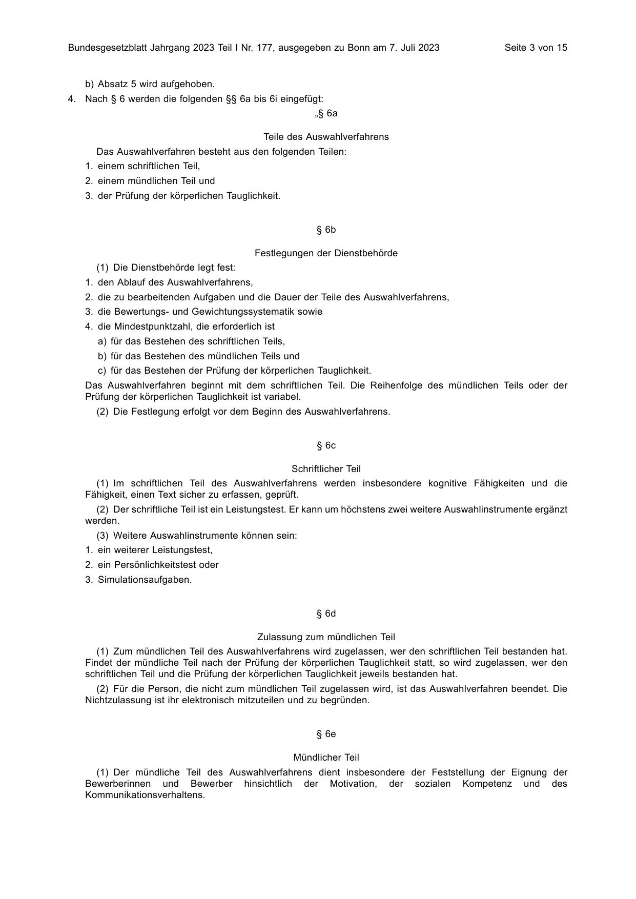 BGBl. 2023, Seite 3 — Originalseite als Abbildung
