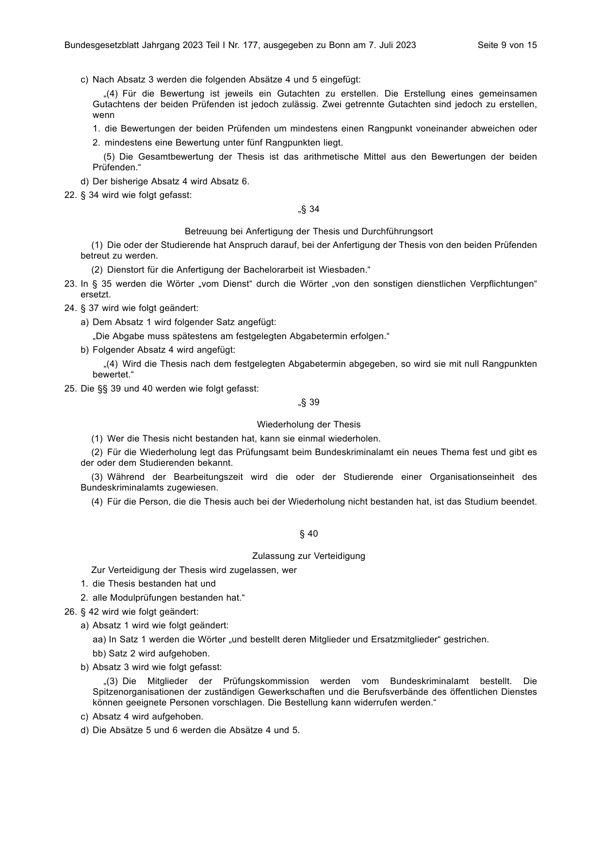 BGBl. 2023, Seite 9 — Originalseite als Abbildung