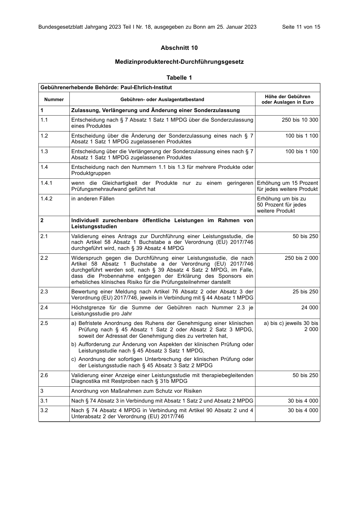 BGBl. 2023, Seite 11 — Originalseite als Abbildung