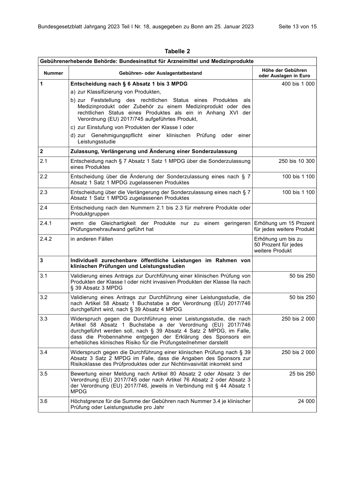 BGBl. 2023, Seite 13 — Originalseite als Abbildung