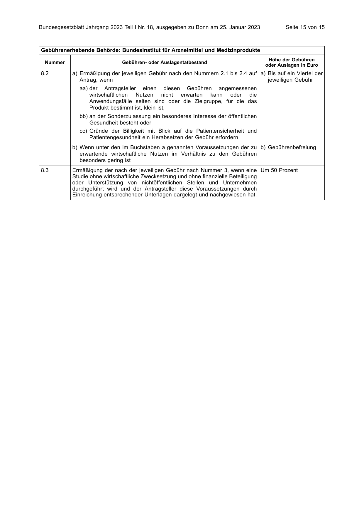 BGBl. 2023, Seite 15 — Originalseite als Abbildung