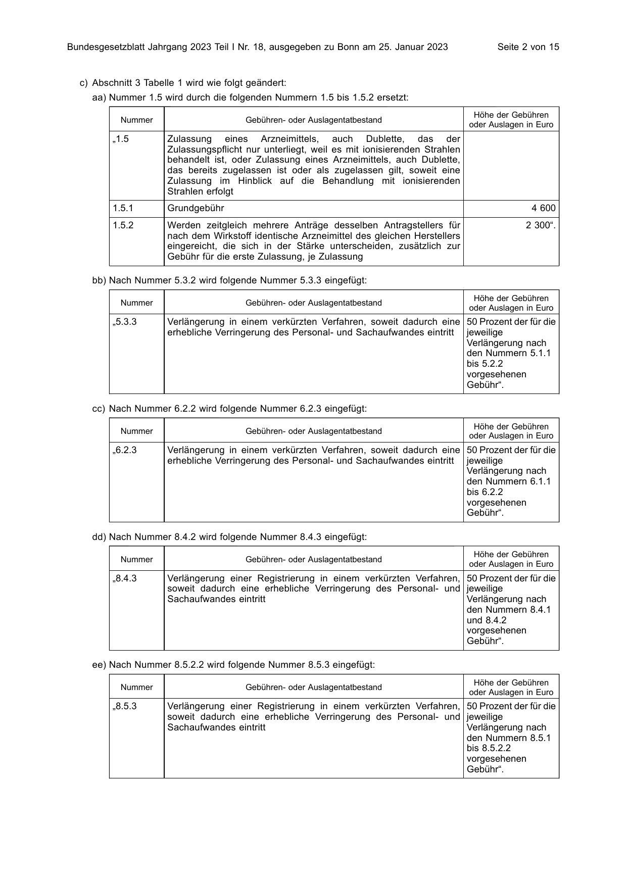 BGBl. 2023, Seite 2 — Originalseite als Abbildung