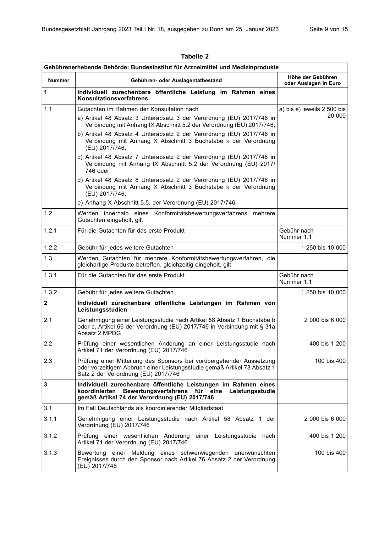 BGBl. 2023, Seite 9 — Originalseite als Abbildung
