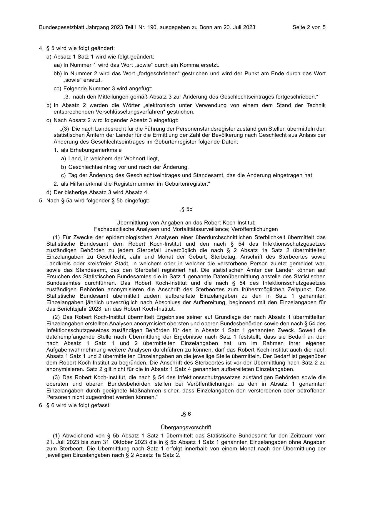BGBl. 2023, Seite 2 — Originalseite als Abbildung
