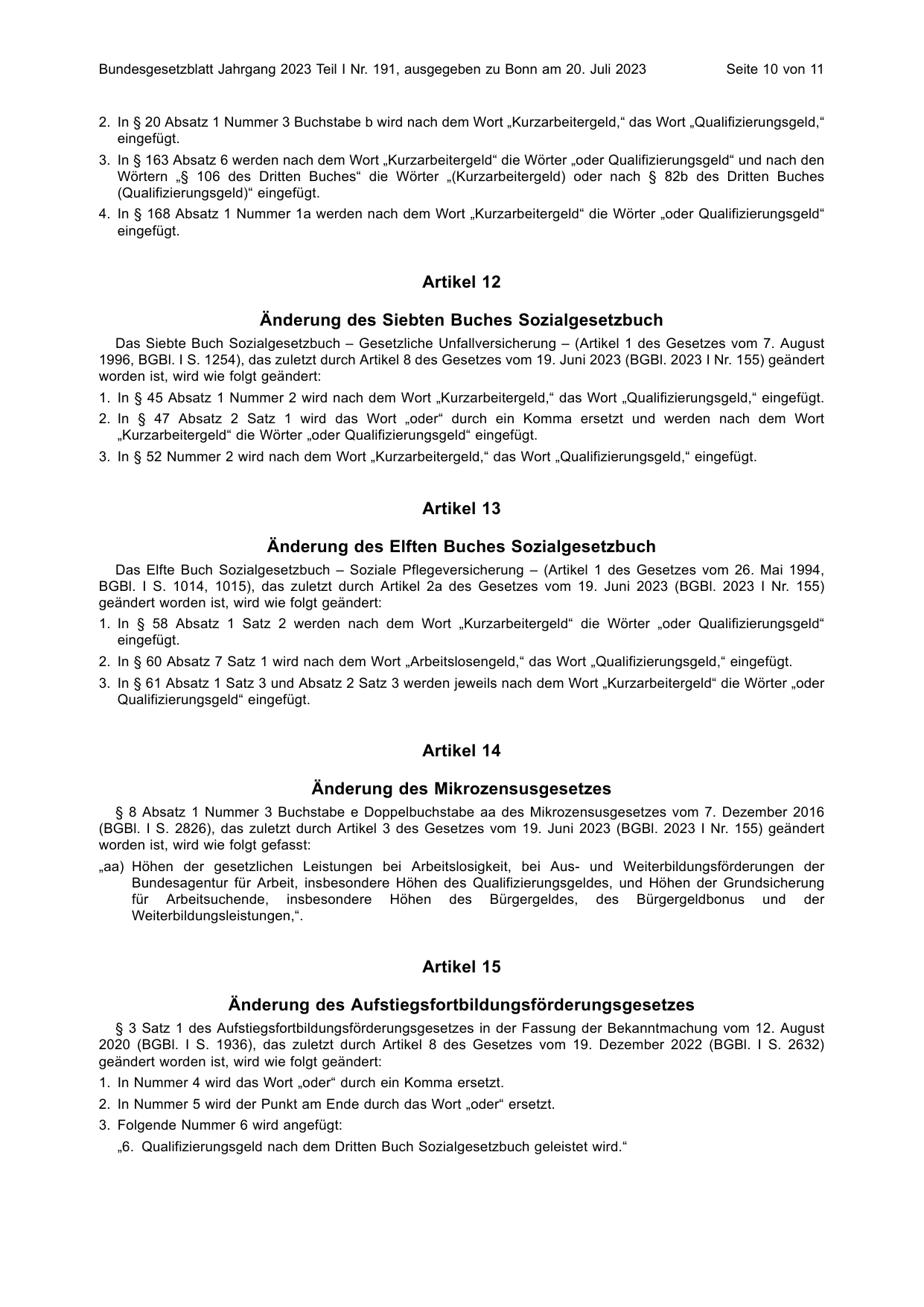 BGBl. 2023, Seite 10 — Originalseite als Abbildung