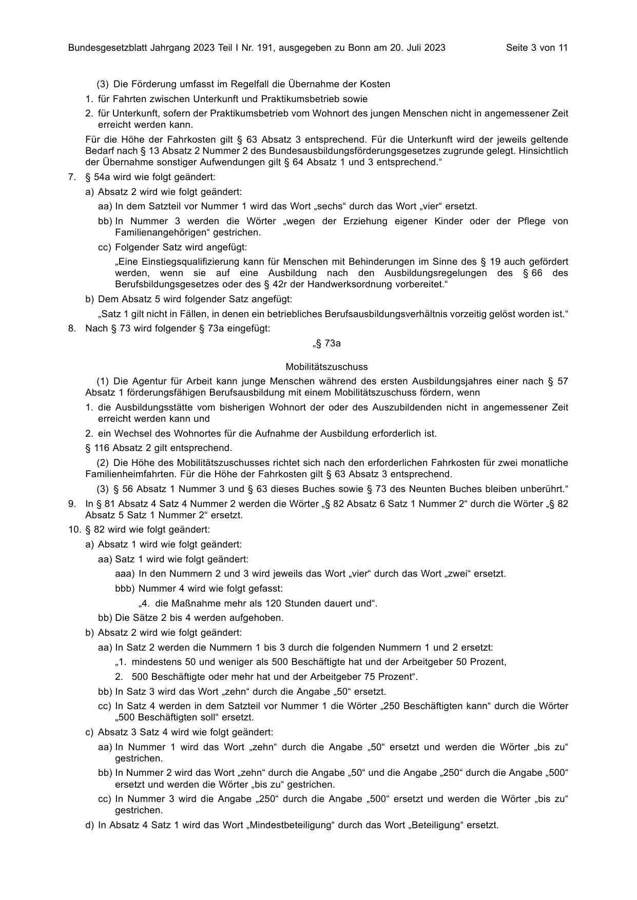 BGBl. 2023, Seite 3 — Originalseite als Abbildung