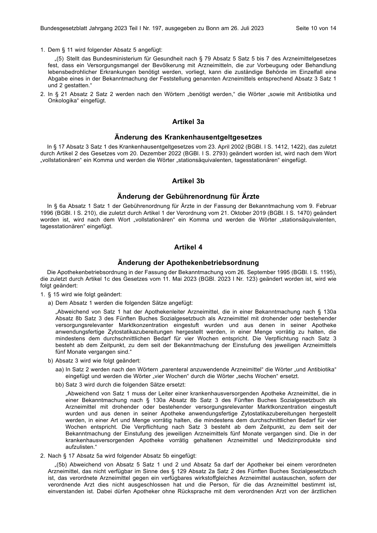 BGBl. 2023, Seite 10 — Originalseite als Abbildung