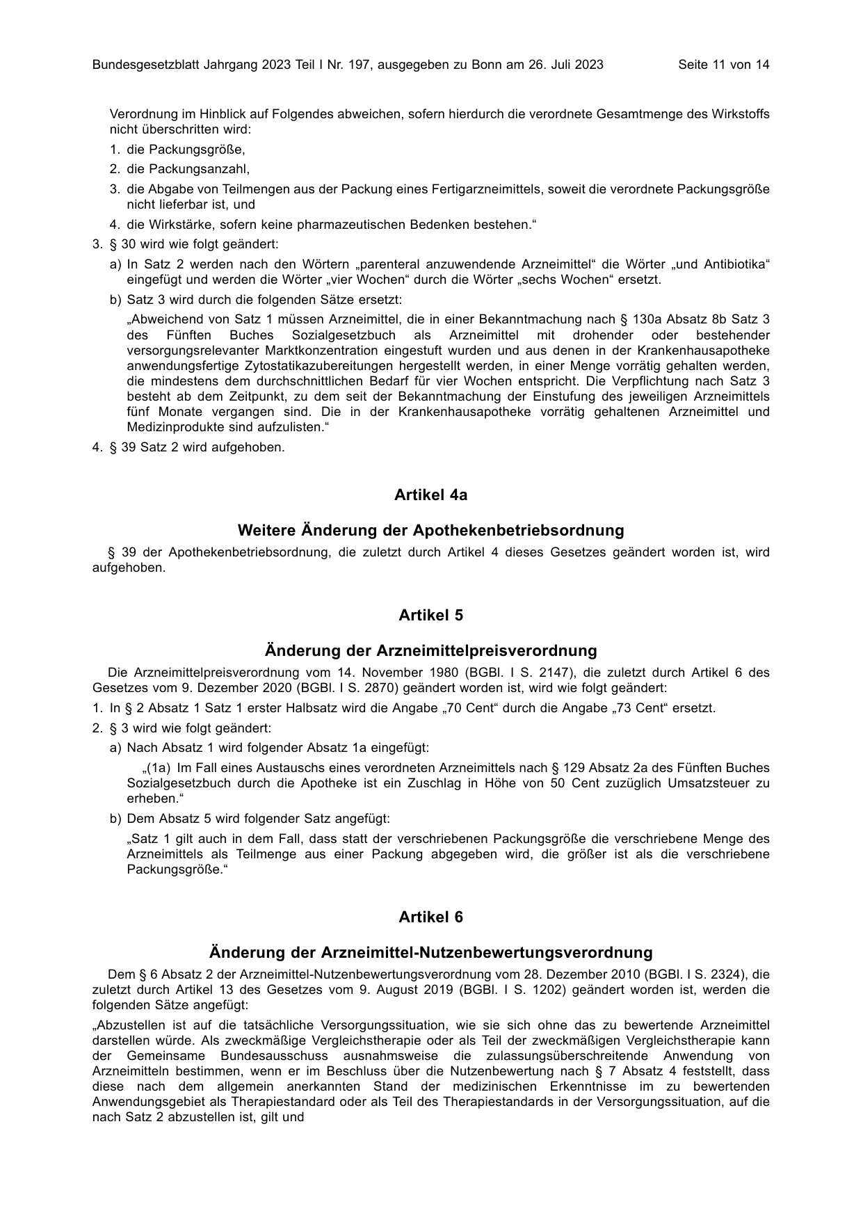 BGBl. 2023, Seite 11 — Originalseite als Abbildung