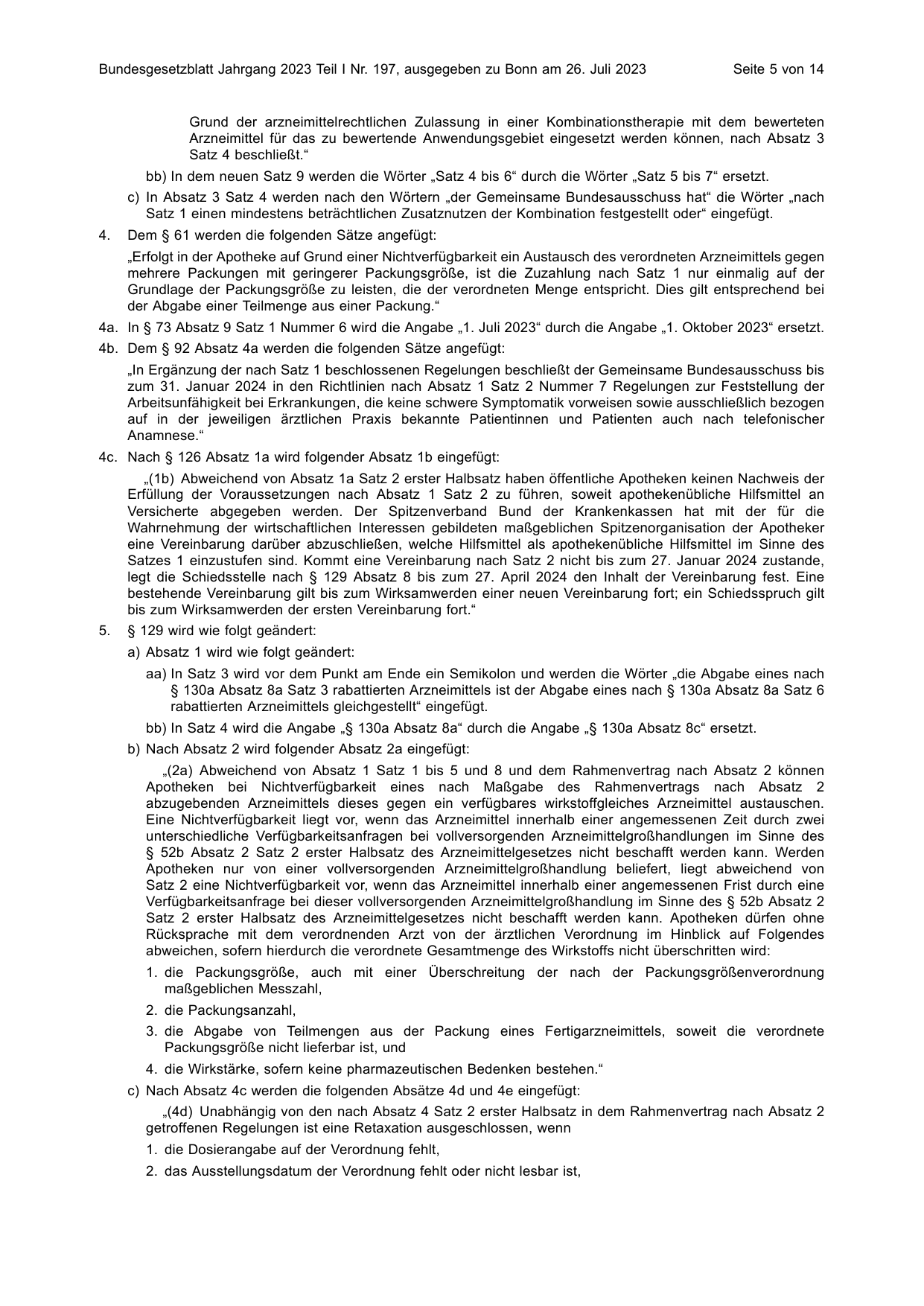 BGBl. 2023, Seite 5 — Originalseite als Abbildung