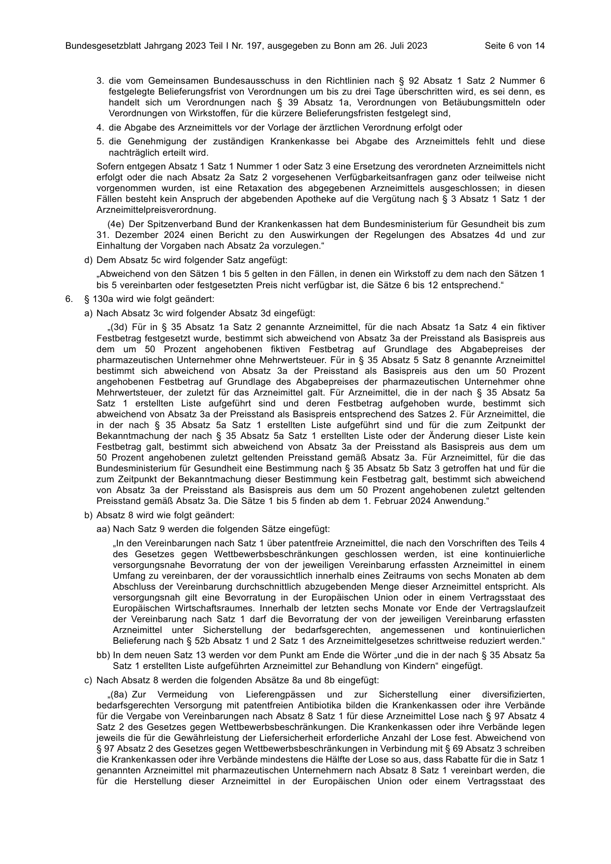 BGBl. 2023, Seite 6 — Originalseite als Abbildung