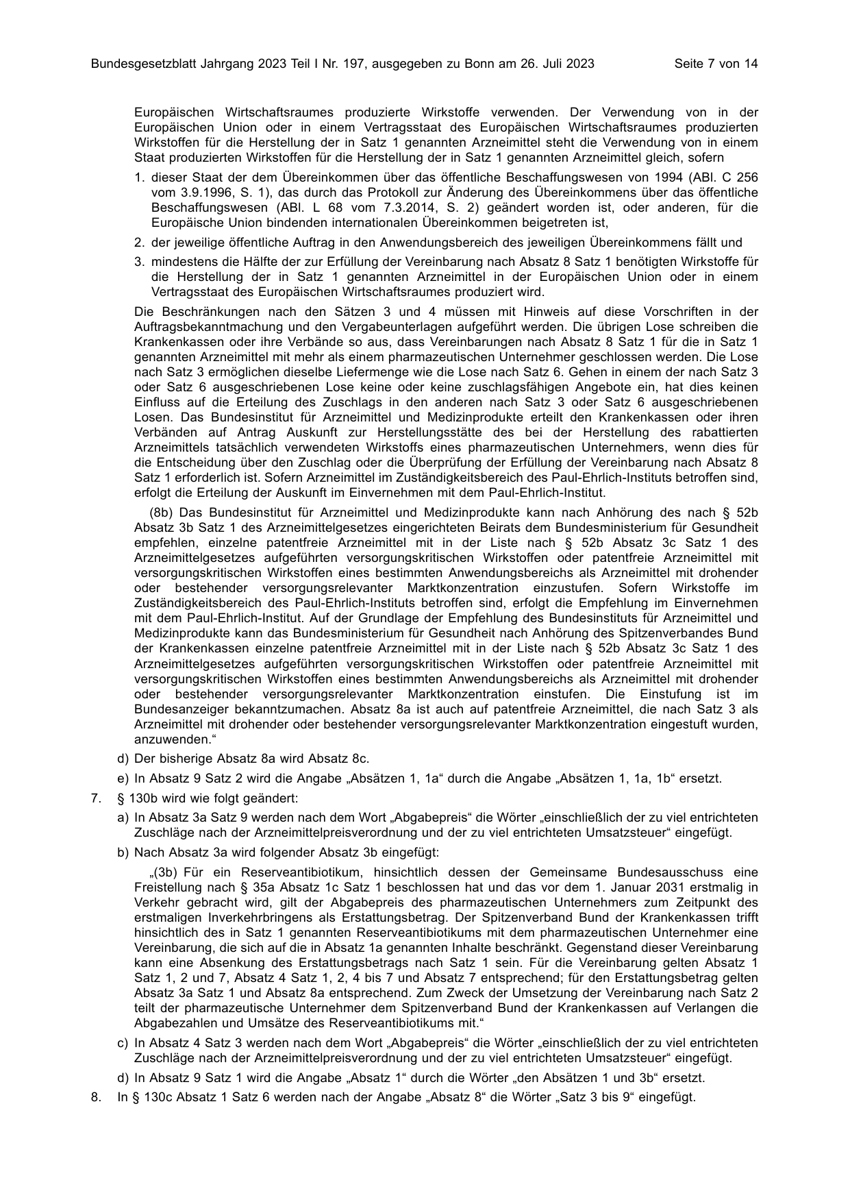 BGBl. 2023, Seite 7 — Originalseite als Abbildung