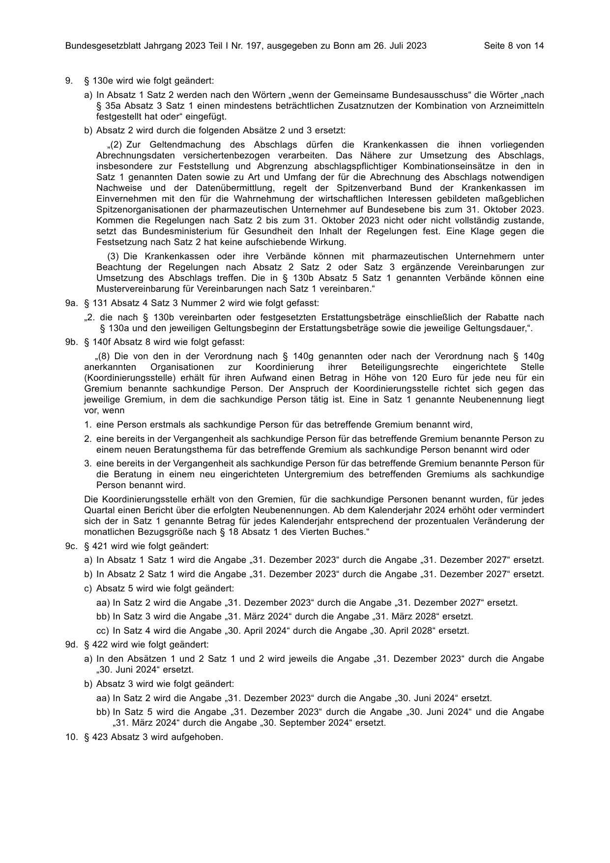 BGBl. 2023, Seite 8 — Originalseite als Abbildung