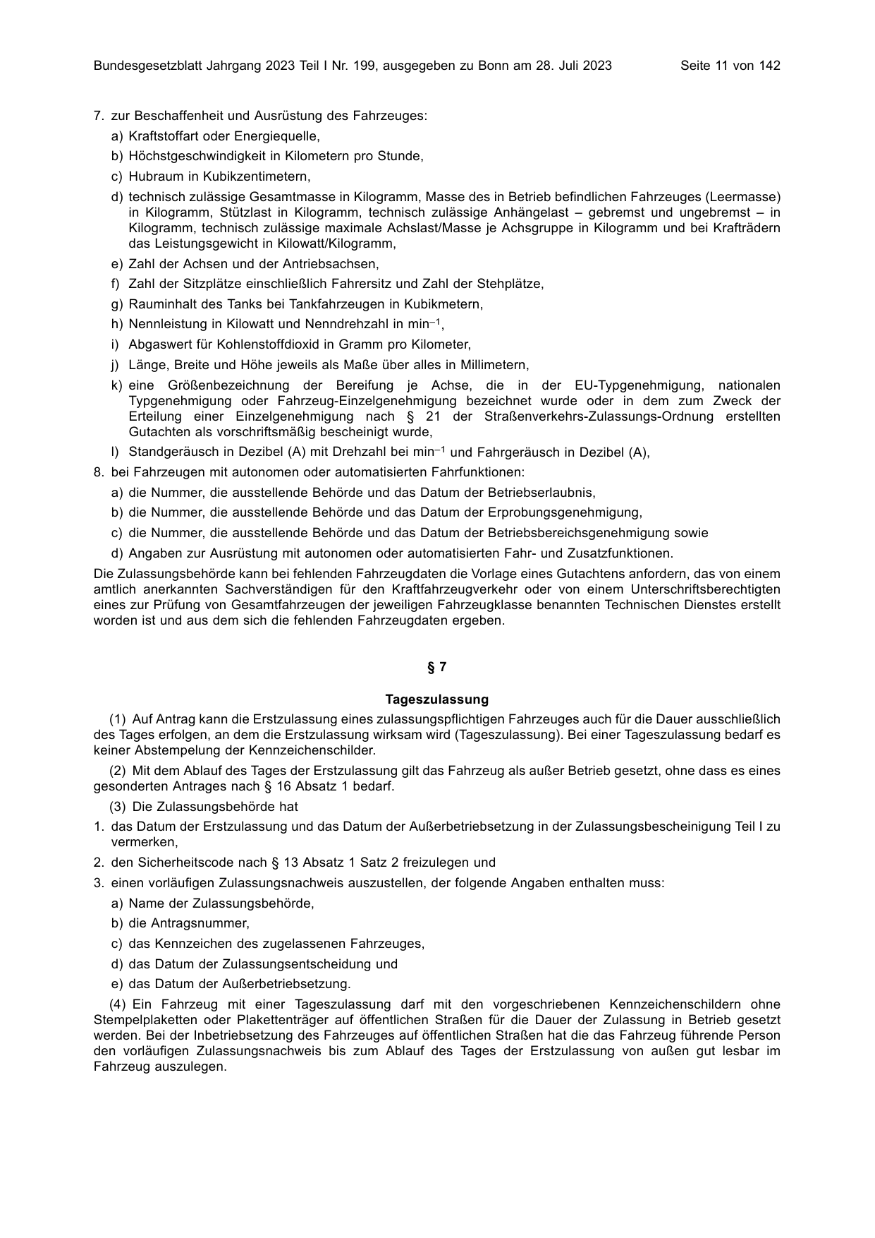 BGBl. 2023, Seite 11 — Originalseite als Abbildung