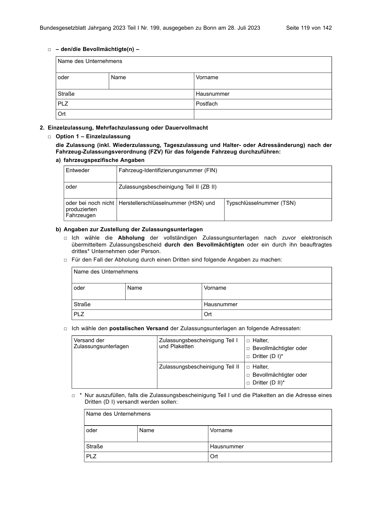 BGBl. 2023, Seite 119 — Originalseite als Abbildung