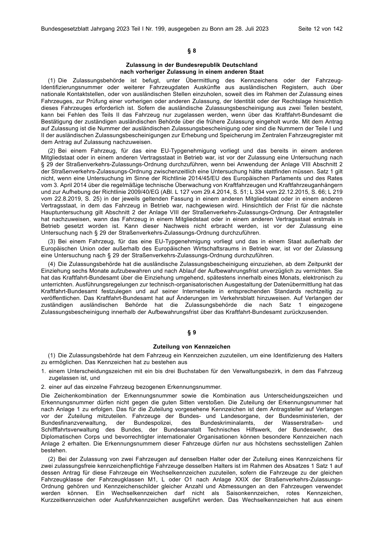 BGBl. 2023, Seite 12 — Originalseite als Abbildung