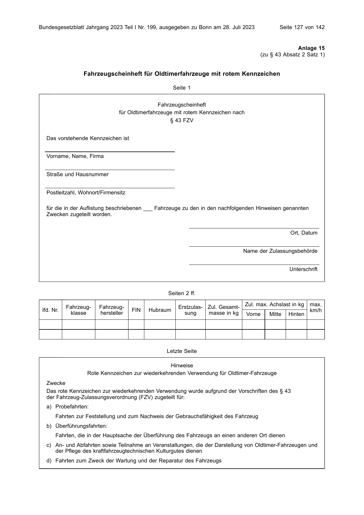BGBl. 2023, Seite 127 — Originalseite als Abbildung